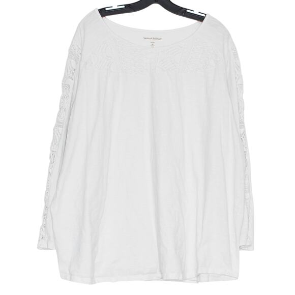 Woman Within Top Minimalist Casual Effortless Comfy Basic Neutral White 4X 34/36 - Picture 1 of 5